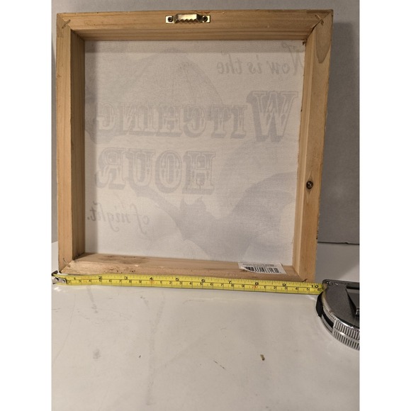 Now Is The Witching Hour Of Night... Sign 10" Bats Time Clock Halloween /0440‎ - Picture 3 of 4